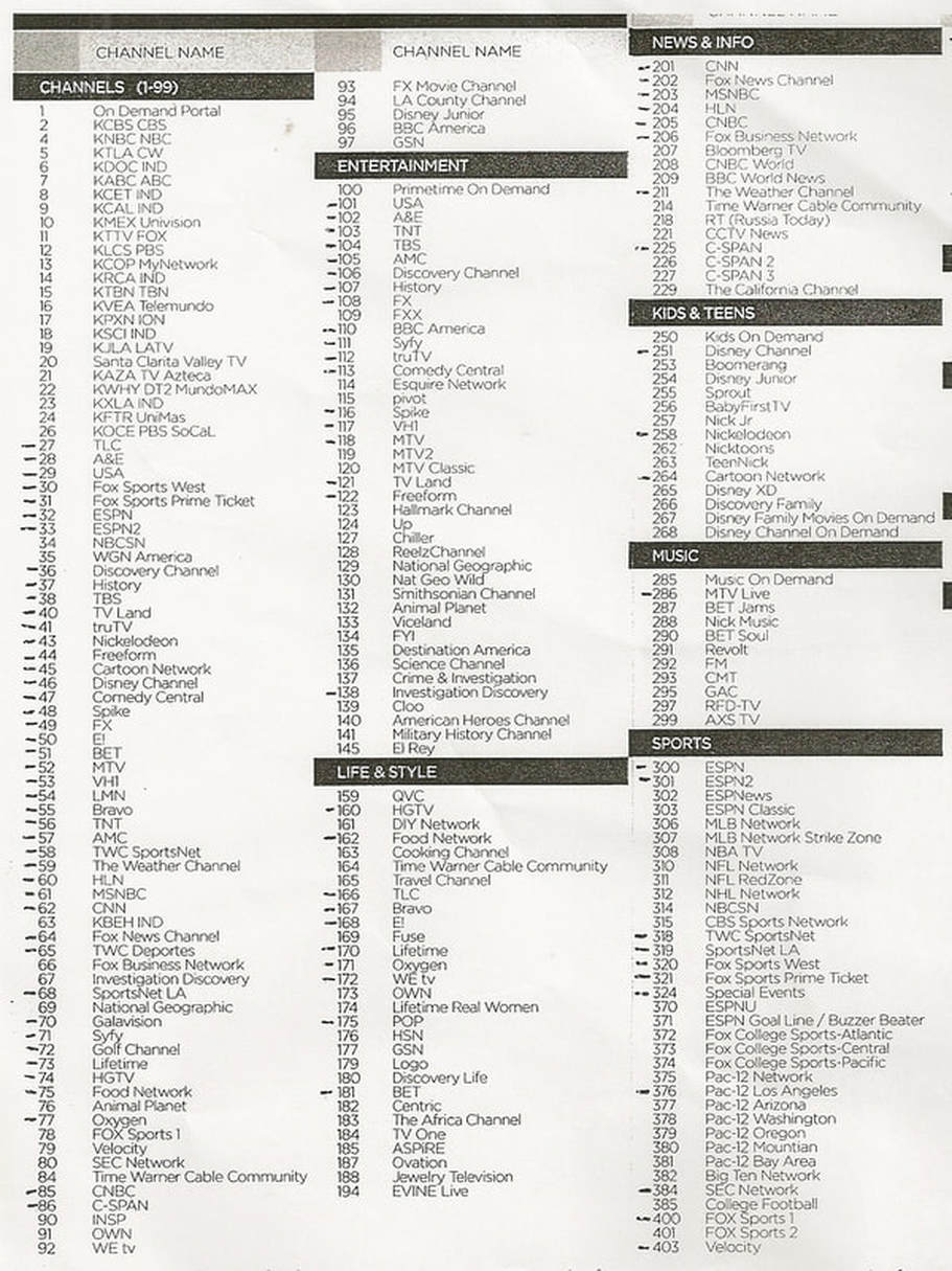 spectrum printable channel guide That are Breathtaking | Lucas Website